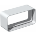  Manchon droit PVC, rectangulai 
