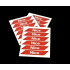  Bandes rouges autocollantes r� 