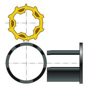  Roue jaune + couronne D50 ZF54 
