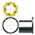  Roue jaune + couronne D50 ZF54 