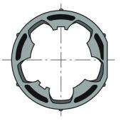  Roue O50 pour tube rond O50 cl 