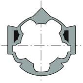  Roue moteur O50 pour tube hexa 