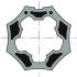  Roue O50 pour tube octogonal d 