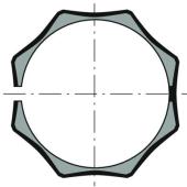  Couronne O50 pour tube octogon 