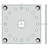  Plaque de fixation 100 x 100 m 