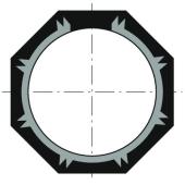  Couronne O50 pour tube octogon 