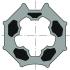  Roue O50 pour tube octogonal d 